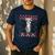 Boston Terrier Dog Santa Hat Men Kids Ugly Christmas Light Men's Casual T-Shirt Navy