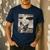Boston Terrier Dog UFO Alien Extraterrestrial Selfie Men's Casual T-Shirt Navy