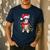 Boston Terrier Dog Ugly Christmas Dog Xmas For Men Women Kids Men's Casual T-Shirt Navy