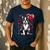 Boston Terrier Dog Valentine's Day Dog Owner Valentine Men's Casual T-Shirt Navy