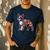 Boston Terrier Floral Dog Lover Vintage Distressed For Men Women Kids Men's Casual T-Shirt Navy
