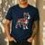 Boston Terrier Floral Vintage Dog Mom Distressed Men Women Kids Men's Casual T-Shirt Navy