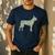 Boston Terrier Flower Silhouette Floral Dog Men Women Girls Kids Men's Casual T-Shirt Navy