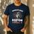 Boston Terrier Groovy World's Best Boston Mom Men's Casual T-Shirt Navy