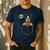 Boston Terrier Halloween Cute Bostie Dog Pocket Boo Men's Casual T-Shirt Navy