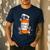 Boston Terrier Happy Pills T-Shirt Men's Casual T-Shirt Navy