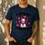 Boston Terrier Heart Glasses Girls Bostie Valentines Day Men's Casual T-Shirt Navy