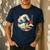Boston Terrier Japanese Kanagawa Wave Surf Loyal Dog Men Women Kids Men's Casual T-Shirt Navy