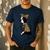 Boston Terrier Lover I Love Mom Tattoo Leopard Men's Casual T-Shirt Navy