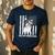 Boston Terrier Papa Cool Dog Lover USA American Flag Men Women Men's Casual T-Shirt Navy