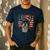 Boston Terrier Patriotic 4th Of July USA American Flag Men's Casual T-Shirt Navy