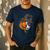 Boston Terrier Pumpkin Jack O Lantern Halloween Men's Casual T-Shirt Navy
