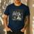 Boston Terrier Selfie With Ghosts Halloween Dog Lover Men's Casual T-Shirt Navy