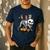 Boston Terrier Skeleton Mummy Witch Halloween Men's Casual T-Shirt Navy