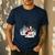 Boston Terrier In The Snow Merry Christmas Winter Men's Casual T-Shirt Navy