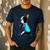 Boston Terrier Tattoos I Love Mom Men's Casual T-Shirt Navy