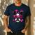 Boston Terrier Valentines Day Shirt Heart Dog Lover Men's Casual T-Shirt Navy