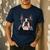Boston Terrier Will Find And Lick You Bostie Mom Men's Casual T-Shirt Navy