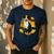 Boston Terrier s Mid-Century Modern Art s Street Grunge Men's Casual T-Shirt Navy