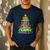 Christmas Tree Made Of Crayons School Teacher Life Student Men's Casual T-Shirt Navy Christmas Tree Made Of Crayons School Teacher Life Student Men's Casual T-Shirt Navy