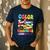 Color The World With Kindness Teachers Back To School Men's Casual T-Shirt Navy