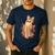 Coquette Music Note Patchwork Ghost Music Teacher Halloween Men's Casual T-Shirt Navy