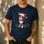 Cute Boston Terrier Dog Christmas Merry X-Mas Graphic Men's Casual T-Shirt Navy