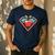 Cute Distressed Super Teacher Superhero Apple Men's Casual T-Shirt Navy Cute Distressed Super Teacher Superhero Apple Men's Casual T-Shirt Navy