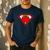 Cute Distressed Super Teacher Superhero Apple Shirt Men's Casual T-Shirt Navy Cute Distressed Super Teacher Superhero Apple Shirt Men's Casual T-Shirt Navy