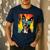 Dog Boston Terrier Hawaiian Men's Casual T-Shirt Navy