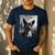 Dog Mom Dad Alien Selfie Boston Terrier UFO For Men Women Men's Casual T-Shirt Navy