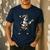 Dog Playing Guitar Singing Boston Terrier For Men Women Girls Kids Men's Casual T-Shirt Navy