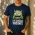 Eye Survived 100 Days Of School Monster Lover Teacher Kids Men's Casual T-Shirt Navy Eye Survived 100 Days Of School Monster Lover Teacher Kids Men's Casual T-Shirt Navy