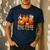 Fall Vibes Costume Teacher Thanksgiving Leopard Gnome Men's Casual T-Shirt Navy