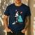 Father's Day Gift Dog Dad Boston Terrier i Love Dad Tattoo Men's Casual T-Shirt Navy
