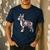 Floral FLower Boston Terrier Mom Grandma Men's Casual T-Shirt Navy