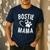 Fun Bostie Mama Dog Lover Apparel Boston Terrier Mom Men's Casual T-Shirt Navy
