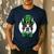Green Boston Terrier Shamrock St Patricks Day Boston Terrier Men's Casual T-Shirt Navy