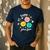 Groovy Happy To See Your Face Teacher School Appreciation Men's Casual T-Shirt Navy Groovy Happy To See Your Face Teacher School Appreciation Men's Casual T-Shirt Navy
