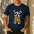 Halloween Dog Boston Terrier Mummy Costume Men Women Kids Men's Casual T-Shirt Navy