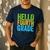 Hello Fourth Grade Shirt 4th Grade Boy Girl Student Teacher Men's Casual T-Shirt Navy