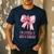 I'm Literally Just a Teacher Pencil Coquette Bow School Men's Casual T-Shirt Navy
