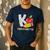 K Is For Kindergarten Teacher Pencil Apple Back To School Men's Casual T-Shirt Navy
