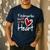 Kindergarten Has My Heart Buffalo Print Teacher Valentine Men's Casual T-Shirt Navy Kindergarten Has My Heart Buffalo Print Teacher Valentine Men's Casual T-Shirt Navy