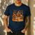 Librarian Turkey Reading Book Fall Thanksgiving Teacher Men's Casual T-Shirt Navy