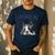 Love Is Boston Terrier Bostie Men's Casual T-Shirt Navy