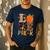 Love Pre-k Teacher Shirts Autumn Fall Pumpkin Fall Leopard Men's Casual T-Shirt Navy