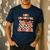 One Thankful Teacher Fall Leaves Thanksgiving Retro Men's Casual T-Shirt Navy