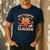 One Thankful Teacher Thanksgiving Retro Groovy Fall Teachers Men's Casual T-Shirt Navy