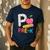 P Is For Pre K Teacher Student Pencil Apple Back To School Men's Casual T-Shirt Navy